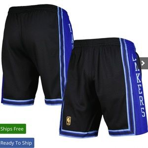New never worn LA Lakers Black & Royal Blue Mesh shorts